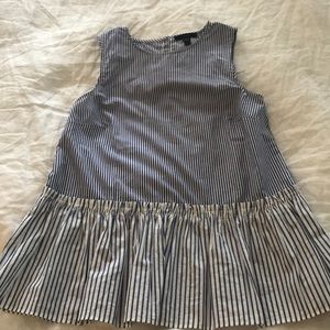 JCrew sleeveless peplum top